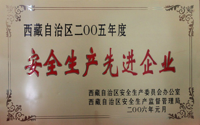 2006安全生產先進企業(yè)